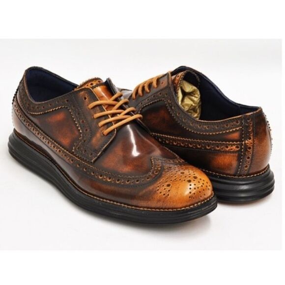 COLE Haan LunarGrand Long Wing Black Sole Shoes